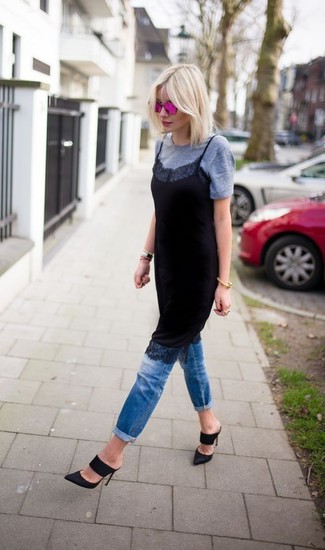 Comment porter une robe nuisette en dentelle noire