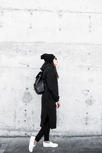 Comment porter un sac à dos en cuir noir