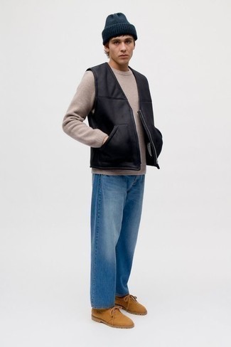 Comment porter une veste sans manches en cuir noire