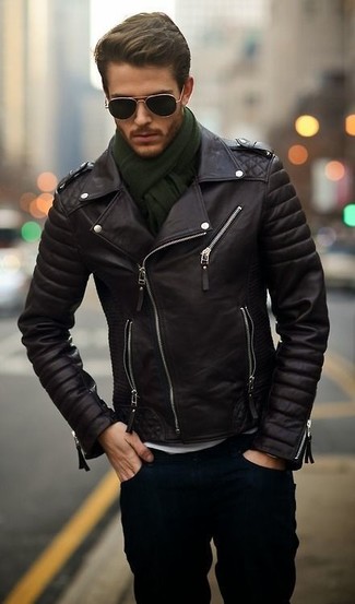 Comment porter une veste en cuir noire