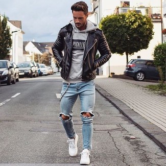 Comment porter une veste en cuir noire