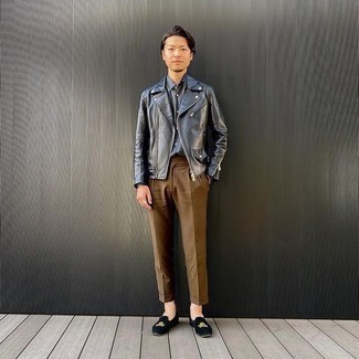 Comment porter une veste en cuir noire