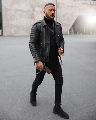 Comment porter une veste en cuir noire