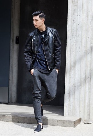 Comment porter une veste en cuir noire