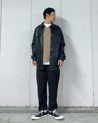 Comment porter une veste en cuir noire