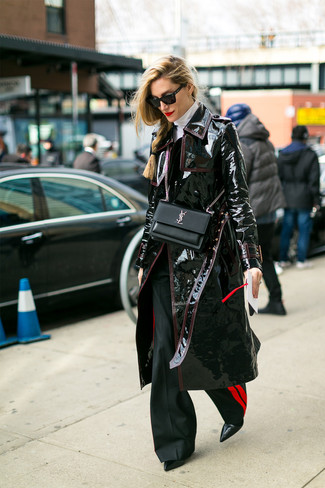 Comment porter un trench en cuir noir