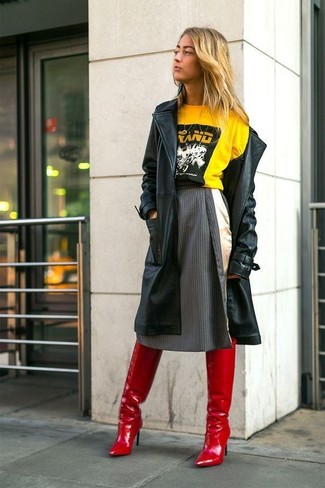 Comment porter un trench en cuir noir