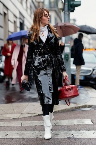 Comment porter un trench en cuir noir