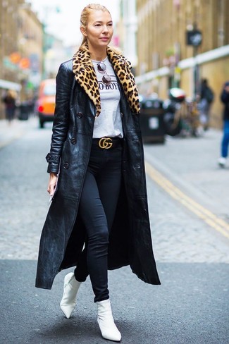 Comment porter un trench en cuir noir