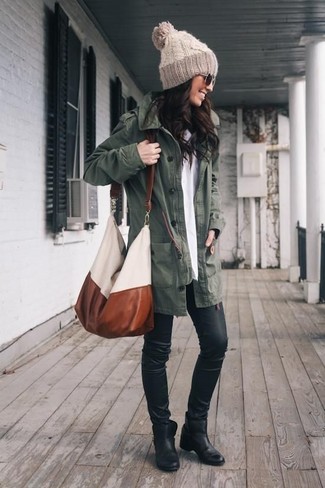 Comment porter des leggings noirs en hiver à 30 ans
