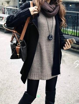 Comment porter des leggings noirs quand il fait froid à 30 ans