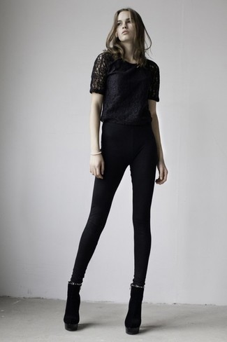 Comment porter des leggings noirs