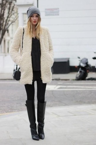Comment porter des leggings noirs en hiver à 30 ans
