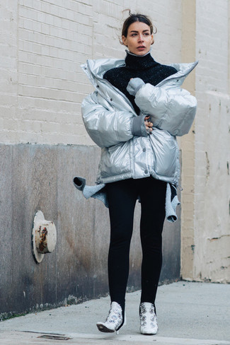 Comment porter des leggings noirs en hiver à 30 ans