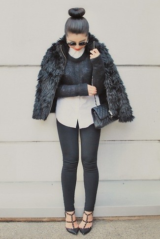 Comment porter des leggings noirs quand il fait froid à 30 ans