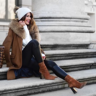 Comment porter des leggings noirs en hiver à 30 ans