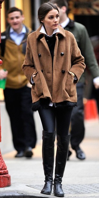Comment porter des leggings noirs en hiver à 30 ans