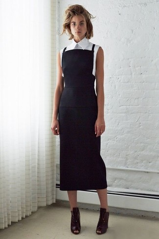 Comment porter une robe chasuble noire