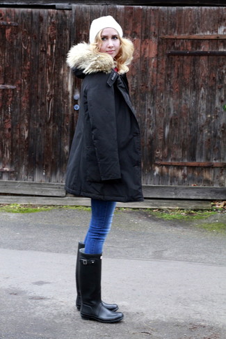 Comment porter une parka noire