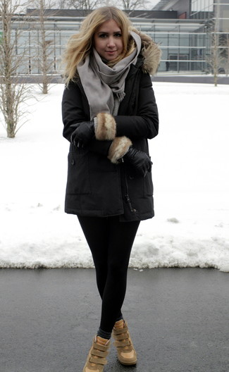Comment porter une parka noire
