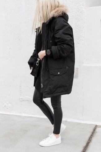 Comment porter une parka noire