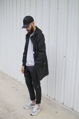 Comment porter une parka noire en automne
