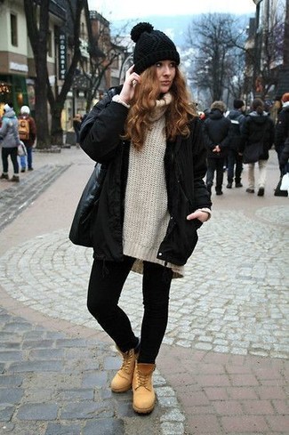 Comment porter une parka noire