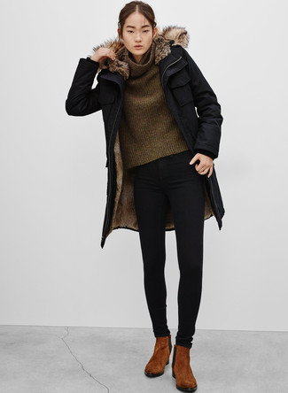 Comment porter une parka noire