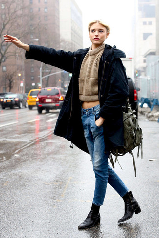 Comment porter une parka noire