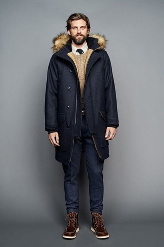 Comment porter une parka noire en hiver