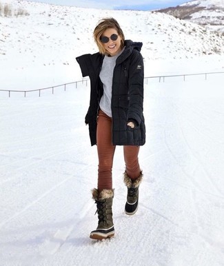 Comment porter une parka noire