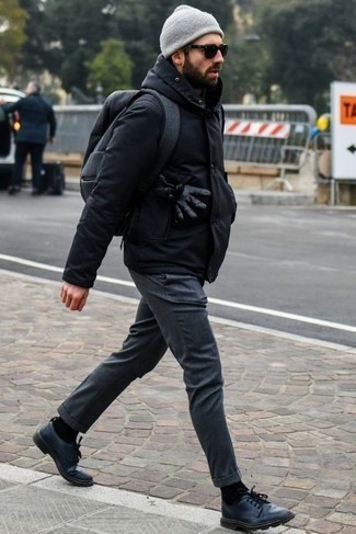 Comment porter une parka noire en hiver