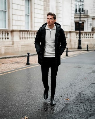 Comment porter une parka noire en hiver