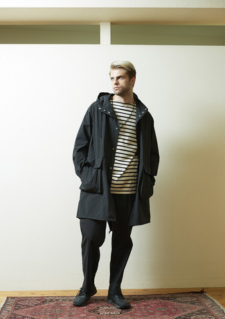 Comment porter une parka noire quand il fait chaud