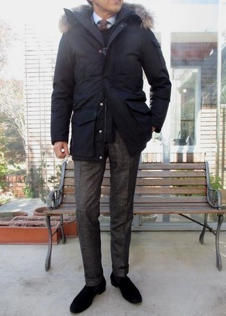 Comment porter une parka noire en hiver