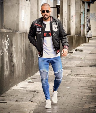 Comment porter une veste imprimée noire