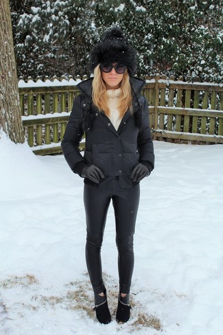 Comment porter une doudoune noire