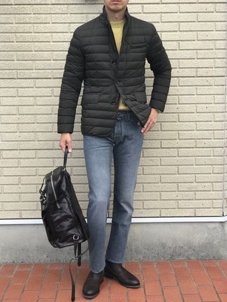 Comment porter un blazer matelassé noir