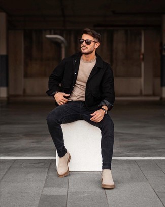 Comment porter une veste-chemise noire
