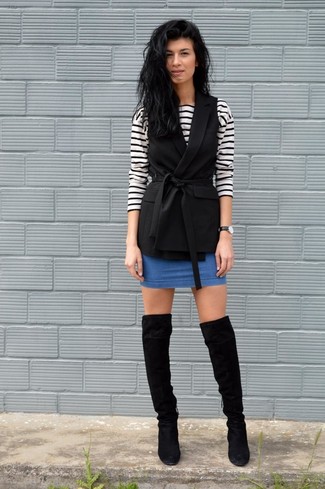 Comment porter un blazer sans manches noir