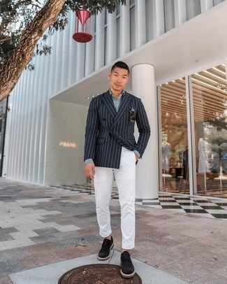 Comment porter des chaussures brogues en daim noires