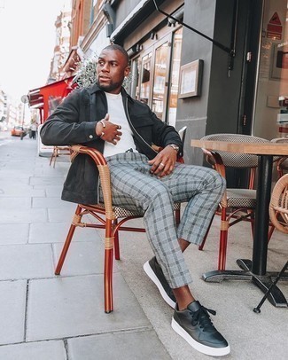 Comment porter une veste en daim noire au printemps