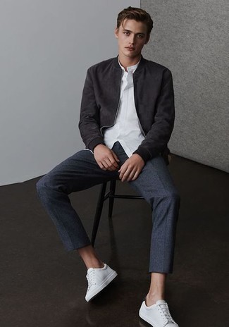 Comment porter une veste en daim noire au printemps
