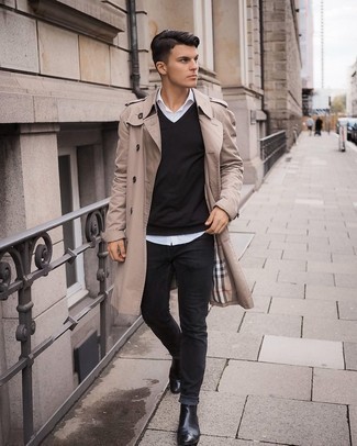 Comment porter un pull en v sans manches noir