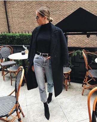 Comment porter un manteau texturé noir