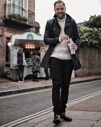 Comment porter un trench noir avec un jean noir