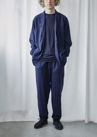 Pantalon chino bleu marine Giorgio Armani