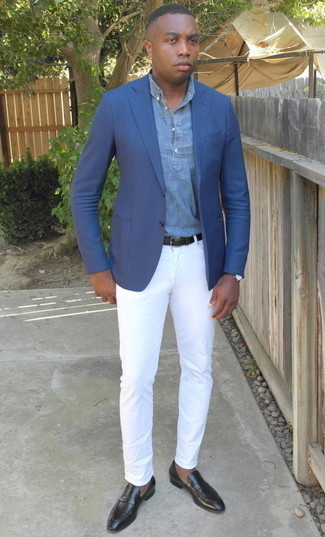 Chemise à manches courtes en lin bleu clair Massimo Alba