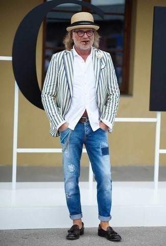 Chemise à manches longues blanche Brunello Cucinelli