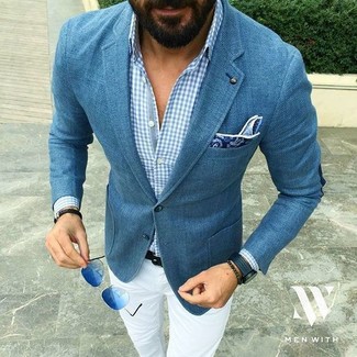 Chemise à manches longues en vichy bleu clair Polo Ralph Lauren